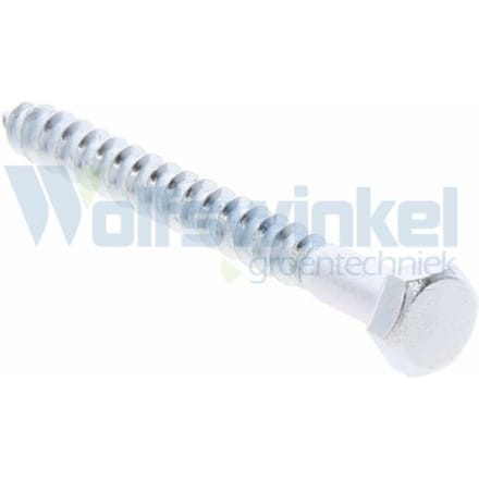Hoenderdaal houtdraadbout gegalvaniseerd 6 x 60 mm din 571 - doos à 200 stuks