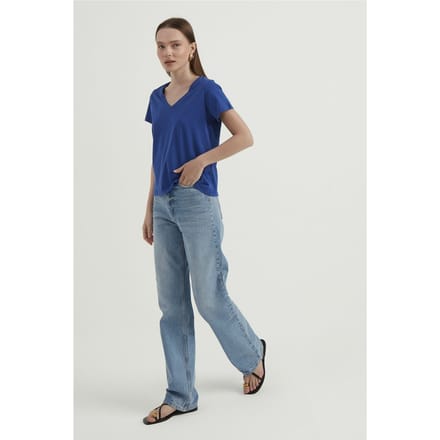V-hals Basis T-shirt