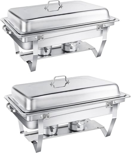 Buffetset met roestvrijstalen chafer en accessoires voor catering