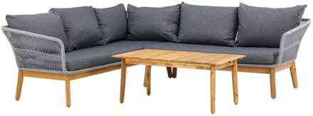 Svea - Helena loungeset hoekbank - acacia/grijs