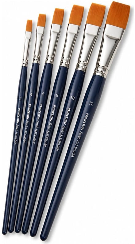Schmink Penselen set in etui - 6 stuks - verschillende formaten - grimeren - schminken