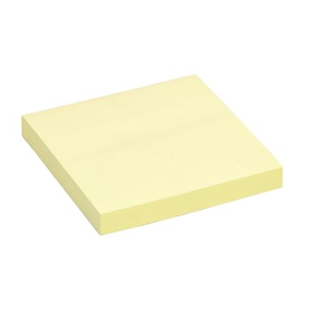 Quantore memoblok 75 x 75 mm geel (100 vel)