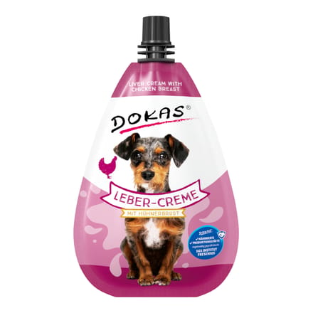 85 g Dokas levercrème met kipfilet hondensnacks