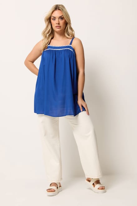 Yours Blauwe Cami Swingtop Size 42