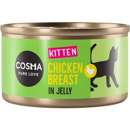 Cosma Original Kitten 6 x 85g Kattenvoer  - Kippenborst