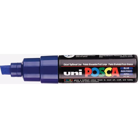 Paintmarker Uni POSCA PC8K breed schuin donkerblauw