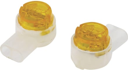 TRU COMPONENTS Draadconnector Flexibel: 0.13-0.65 mm² Massief: 0.13-0.65 mm² Aantal polen: 2 100 stuk(s) Geel