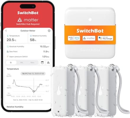 Hygrometer en Thermometer Set voor Binnen en Buiten - Slimme Temperatuur- en Vochtigheidssensor met App-meldingen