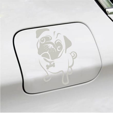 Bumpersticker - Hond - 15 X 10 - Zilver