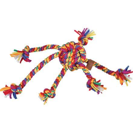 Hondenspeeltje van touw in de vorm van een octopus Zolux Rainbow