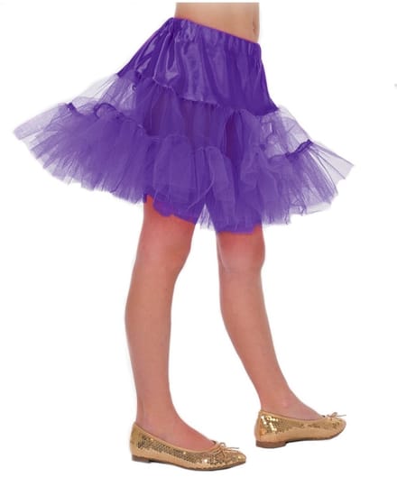 Feestkleding Petticoat lang paars meisje Maat 128