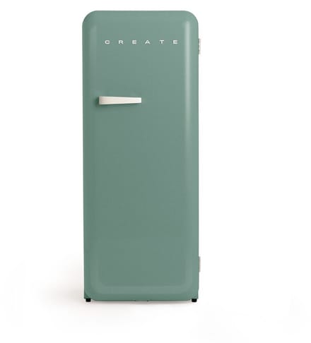CREATE - Koelkast in retrostijl - Sage - Handvat Gebroken wit - FRIDGE RETRO 281L