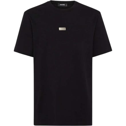 DSquared2 Heren Metaal Logo T-Shirt (Zwart)