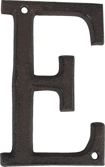 Clayre & Eef IJzeren Letter E 13 cm Bruin IJzer