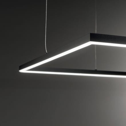 Ideal Lux LED-pendel Oracle Slim 70 x 70 cm zwart 3.000 K