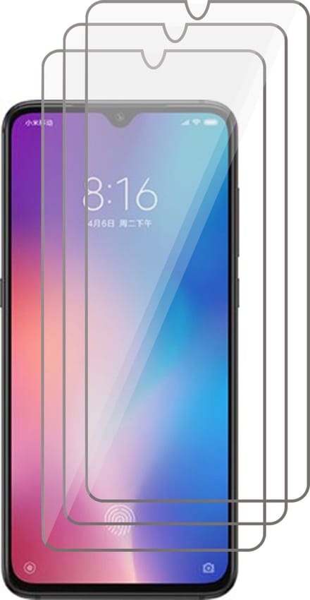 Screenprotector geschikt voor Xiaomi Mi 9 - Screen Protector Glas - 3 stuks