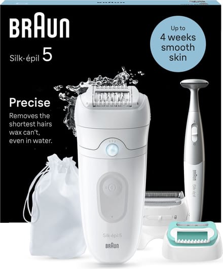 Braun Silk·épil 5 - Epilator Voor Eenvoudige Ontharing - Langdurig Gladde Huid - 5-251 - Wit/grijs