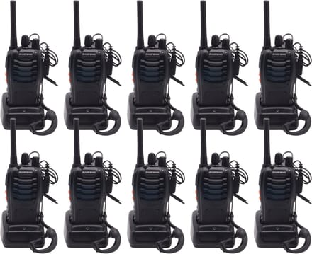 Walkietalkie - Set van 10x Baofeng BF-88E PMR portofoons - Met headsets