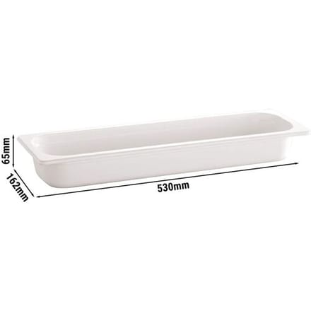 GGM Gastro (6 Stück) Melamin-Behälter GN 2/4 - ECOLINE - 3 Liter - Höhe: 65mm