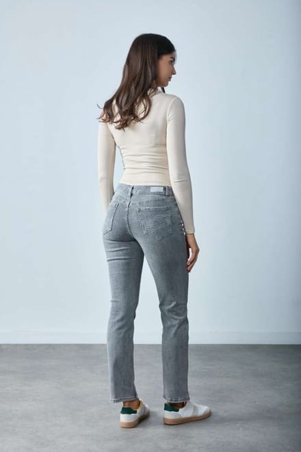Broek Toxik3 normale taille slim fit jeans grijs
