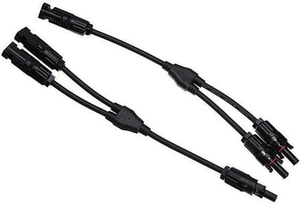 Set van 2 Y-Splitters voor Parallelle Zonnepaneel Kabelverbinding (1M2F & 2M1F)