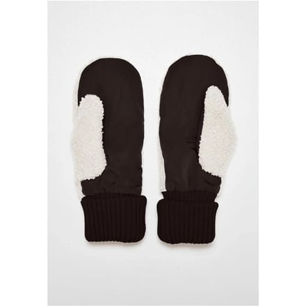 Urban Classics - Basic Sherpa Winterhandschoenen - S/M - Zwart/Wit