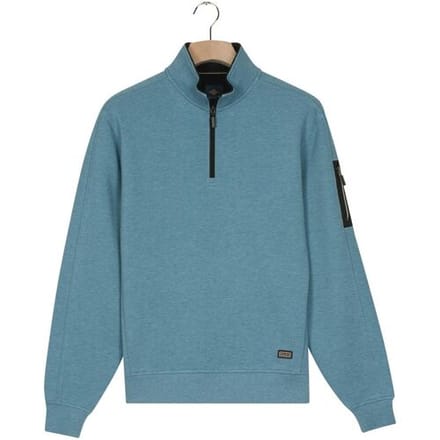 Baileys Trui Half Zip Piqué Interlock Sleeve Zip Pocket Sky Blue / male
