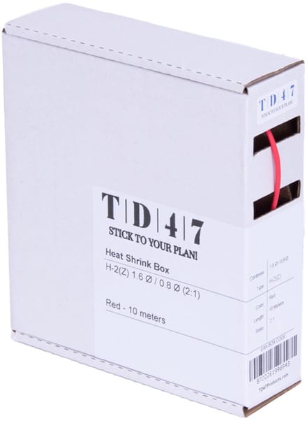 TD47 Krimpkous Box H-2(Z) 1.6Ø / 0.8Ø 10m - Rood