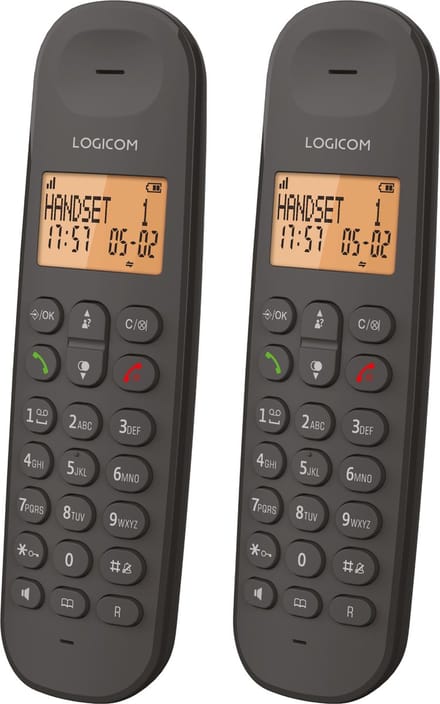 Logicom - ILOA 250 - Huistelefoon Draadloos Duo - 2 Handsets - Dect-telefoon - Zwart