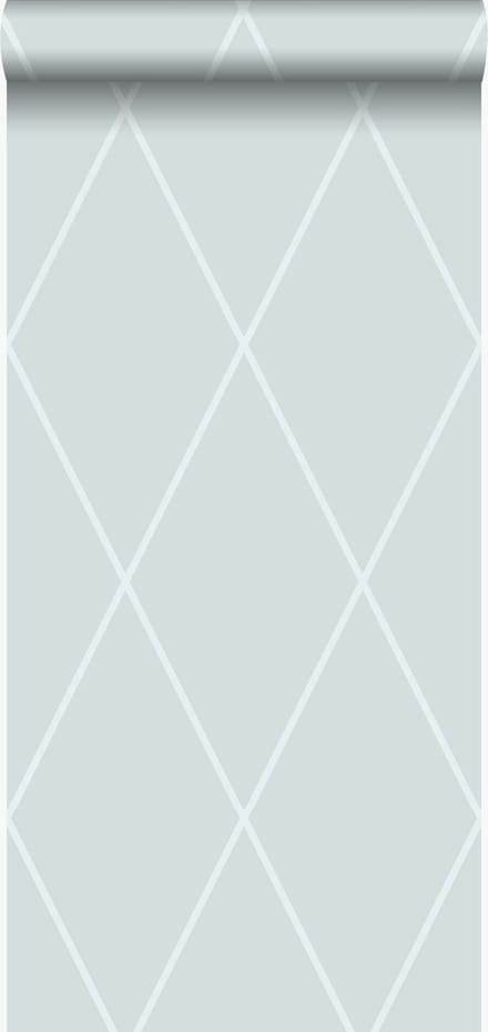 Origin Wallcoverings behang ruiten ijsblauw - 53 cm x 10.05 m - 345720