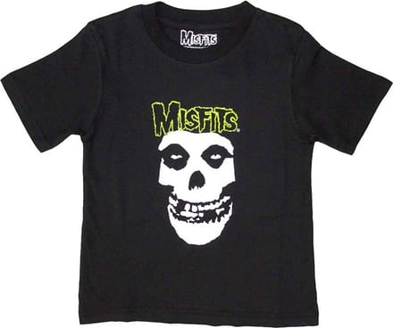 Misfits - Skull & Logo Kinder Tshirt - Kids tm 2 jaar - Zwart