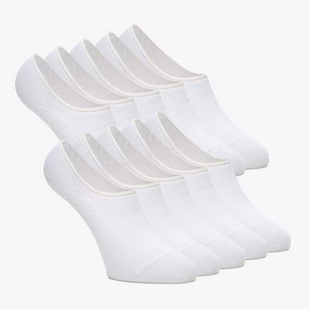 10 paar invisible sokken wit - Maat 43/46