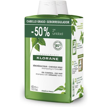 A La Ortiga Bio Seborregulerende Shampoo voor Vet Haar 2 X 400 ml