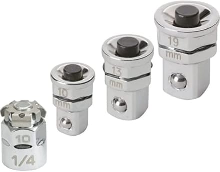 Dopsleutel Adapter Set 4-Delig Vierkant Aandrijving - Met Kogelvergrendeling