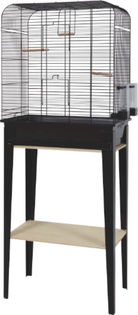Zolux vogelkooi chic loft met meubel zwart