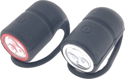 Benson Fietsverlichting set - waterdicht silicone - 3 leds - voor- en achterlicht - 3 standen