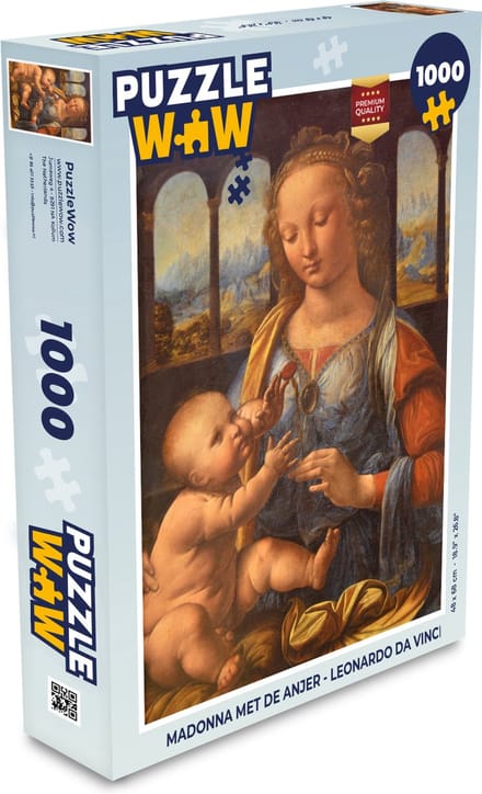 Puzzel Madonna met de anjer - Leonardo da Vinci - Legpuzzel - Puzzel 1000 stukjes volwassenen