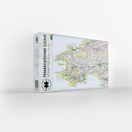 1000 Stuks Puzzel Gedetailleerde Kaart van de Pembrokeshire Kust