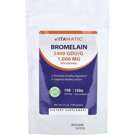 Vitamatic, Bromélaïne, 100g (3,5 oz)