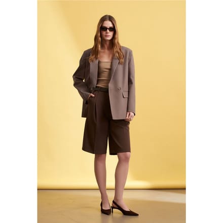Hoge Taille Wijde Pantalon Shorts