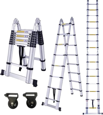 ApexArte® Telescoopladder Aluminium - Vouwladder
