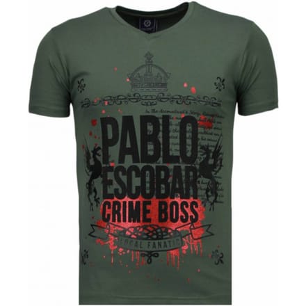 Local Fanatic Pablo escobar boss rhinestone t-shirt