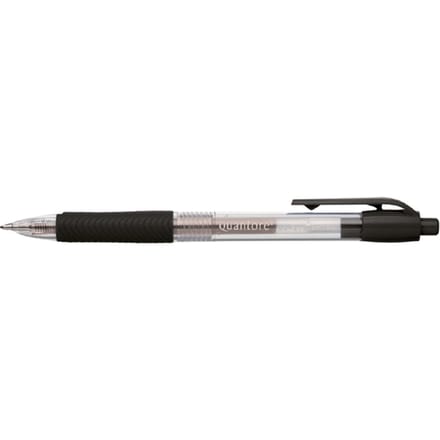 Gelschrijver Quantore gripdrukknop 0.7mm zwart