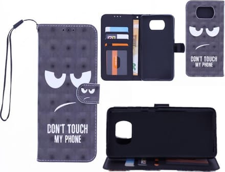 Bookcase Geschikt voor: Nokia 2.4 hoesje met print - Don't Touch My Phone 3D