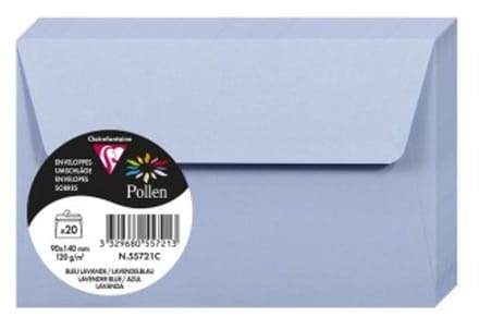 Stuifmeel van Clairefontaine enveloppe 90x140 mm, lavendel...
