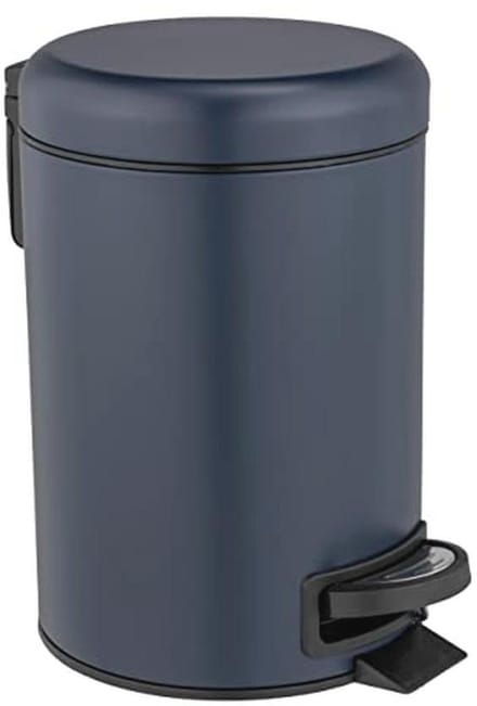 Pedal Bin 3L with Removable Insert - Lacquered Steel - Dark Blue Matt