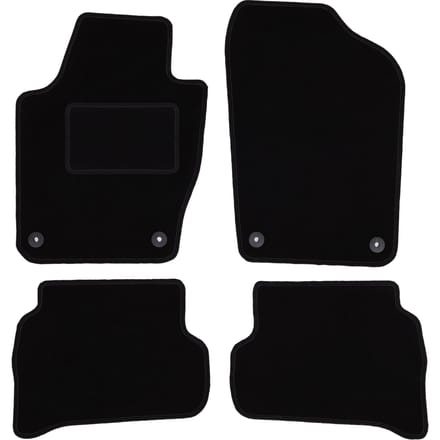 Zwarte veloursmatten voor: Volkswagen Polo V hatchback (2009-2017)