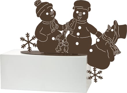Goebel - Kerst | Decoratief beeld / figuur Wintervrienden - sneeuwpoppen | Metaal - 50cm