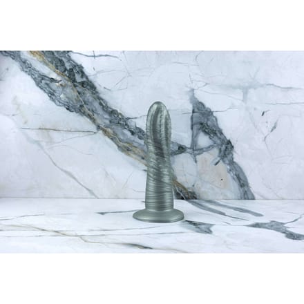 Ylva &amp; Dite | Handmade Silver Anal Dildo with Suction Cup | Prickly