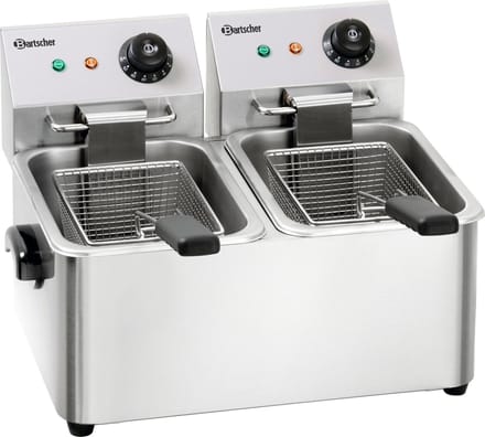 Bartscher Dubbel Losstaand Frituurpan 8 Liter | 43.5(b) x 40(d) x 31.5(h) cm